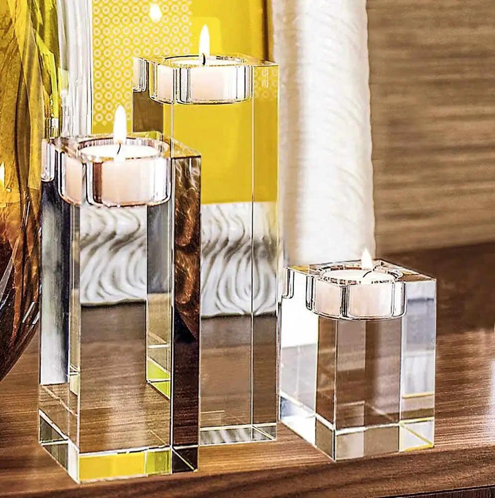 Удивительный домашний Большой Хрустальный подсвечник с именем и датой для свадьбы и юбилея