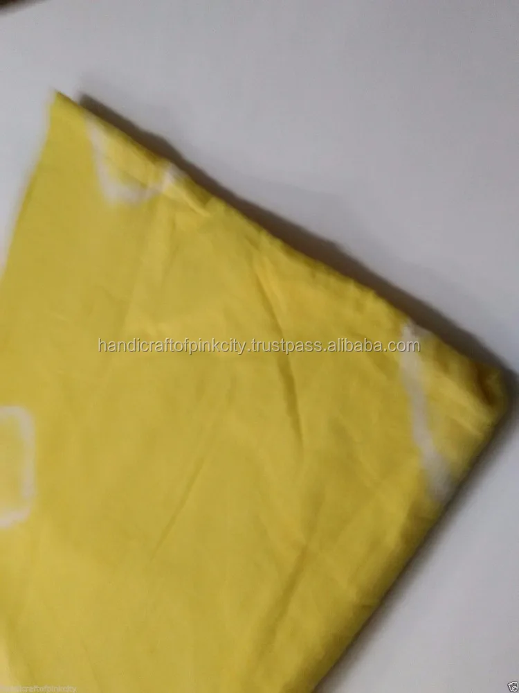 
5 ярдов, ткань, окрашенная вручную, Shibori, хлопчатобумажная ткань 44 дюйма, ткань бандани, желтый цвет 