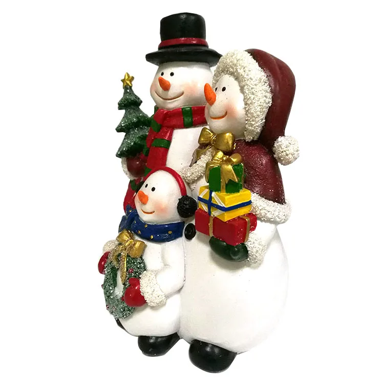 khevga Decorazione Natalizia a Forma di Pupazzo di Neve, 4 Pezzi, Colore Grigio