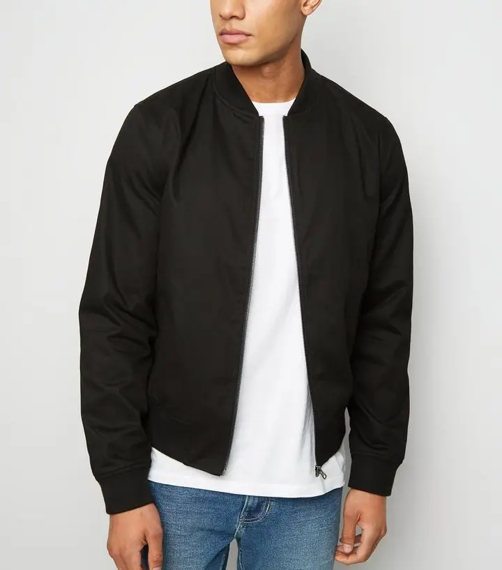 classic black bomber jacket