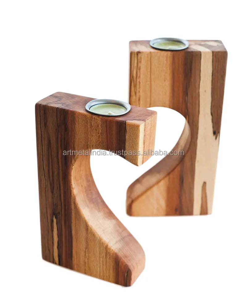 Премиум высокое качество белый полированный ручной работы деревянный подсвечник подставка для дома молния & домашний и ресторанный Декор