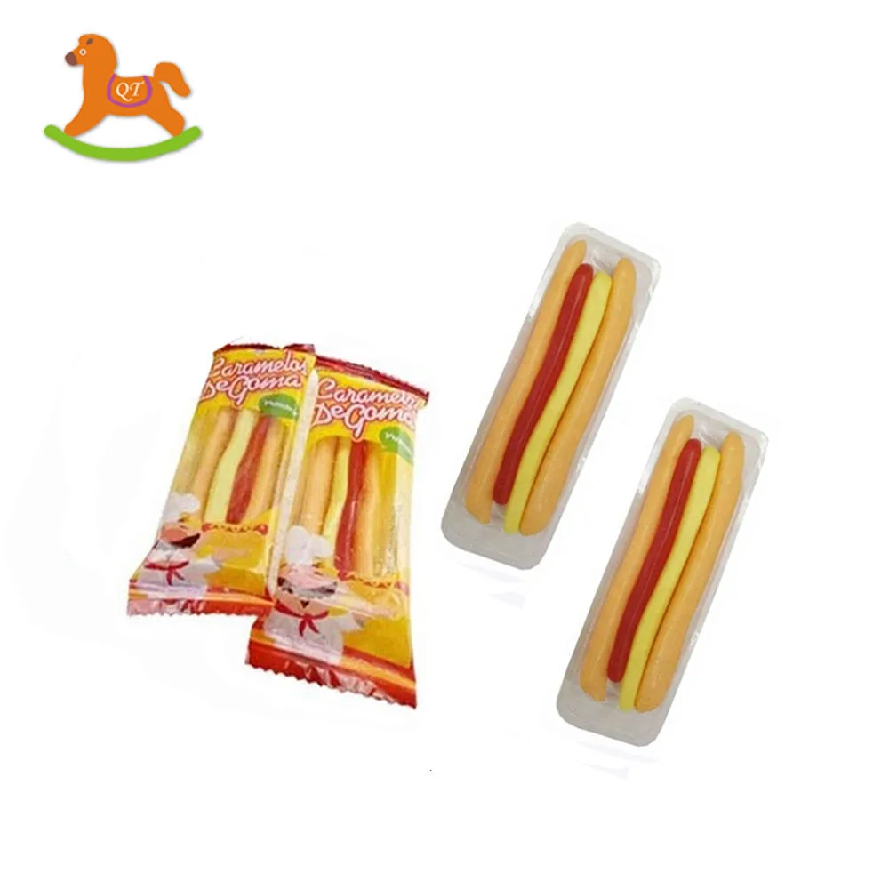 Soft jelly. Длинная желейная конфета кислая. Желе hot Dog Fruit Flavour.