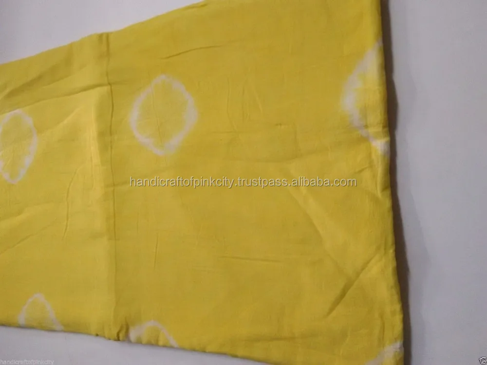 
5 ярдов, ткань, окрашенная вручную, Shibori, хлопчатобумажная ткань 44 дюйма, ткань бандани, желтый цвет 