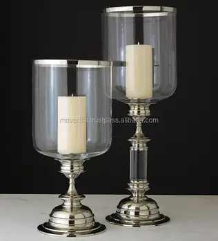 Nuptio Hurricane Portacandele in vetro - Set di 3 lanterne decorative