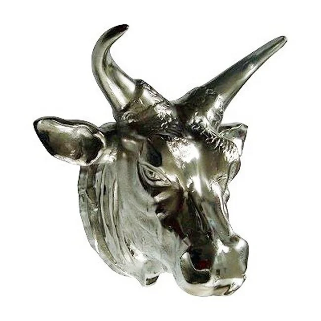 墙面装饰金属牛头金属雕塑 - buy wall decorative metal bull head
