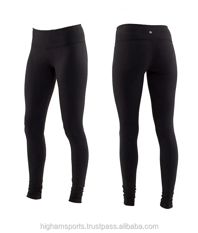 plain black running leggings