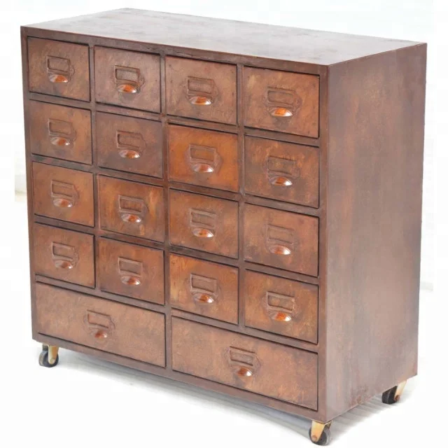 Vintage Industrial Multi Drawers Small Cabinet - Buy Metal Drawer Parts ...