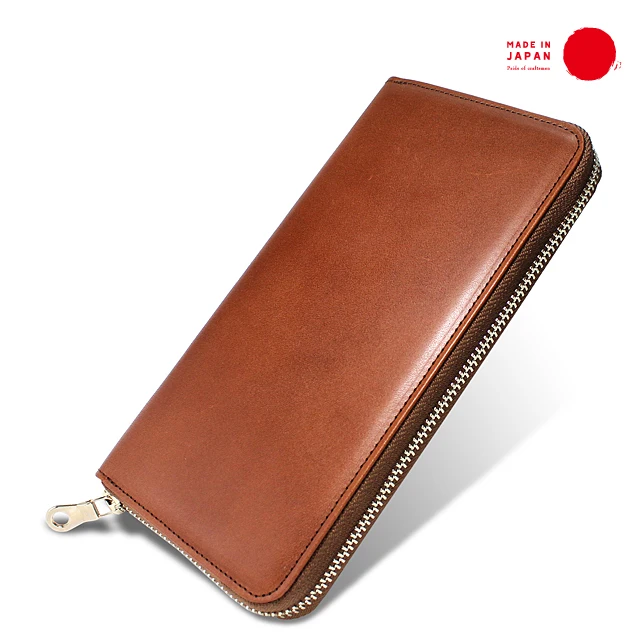 [ TOCHIGI LEATHER ] Zip Around Long Wallet italy leather wallet men