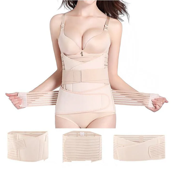 3 в 1 послеродовой поддерживающий пояс для восстановления живота Поддерживающий Пояс для коррекции фигуры