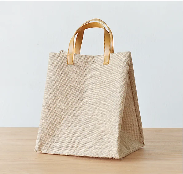jute bag with window