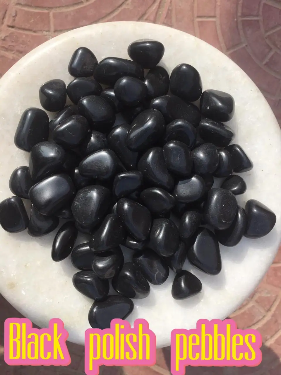 Piedra De Guijarro Negra, Piedras Decorativas Negras, Pulidas