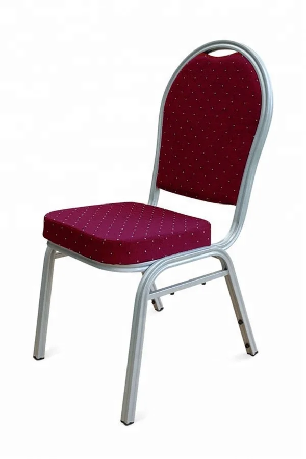 Round Back Aluminium Stacking Chair