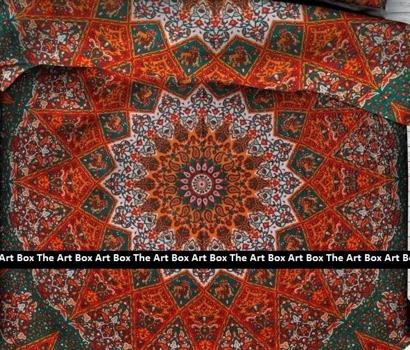 Indian Mandala Queen Size Blanket Quilt Cover Bedspread Bedding Boho Duvet Cover for Home Decor