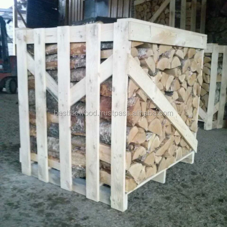 Firewood Kiln Dried Hardwood 1m3 Birch Crate Buy Kiln Dried Firewood Product On Alibaba Com