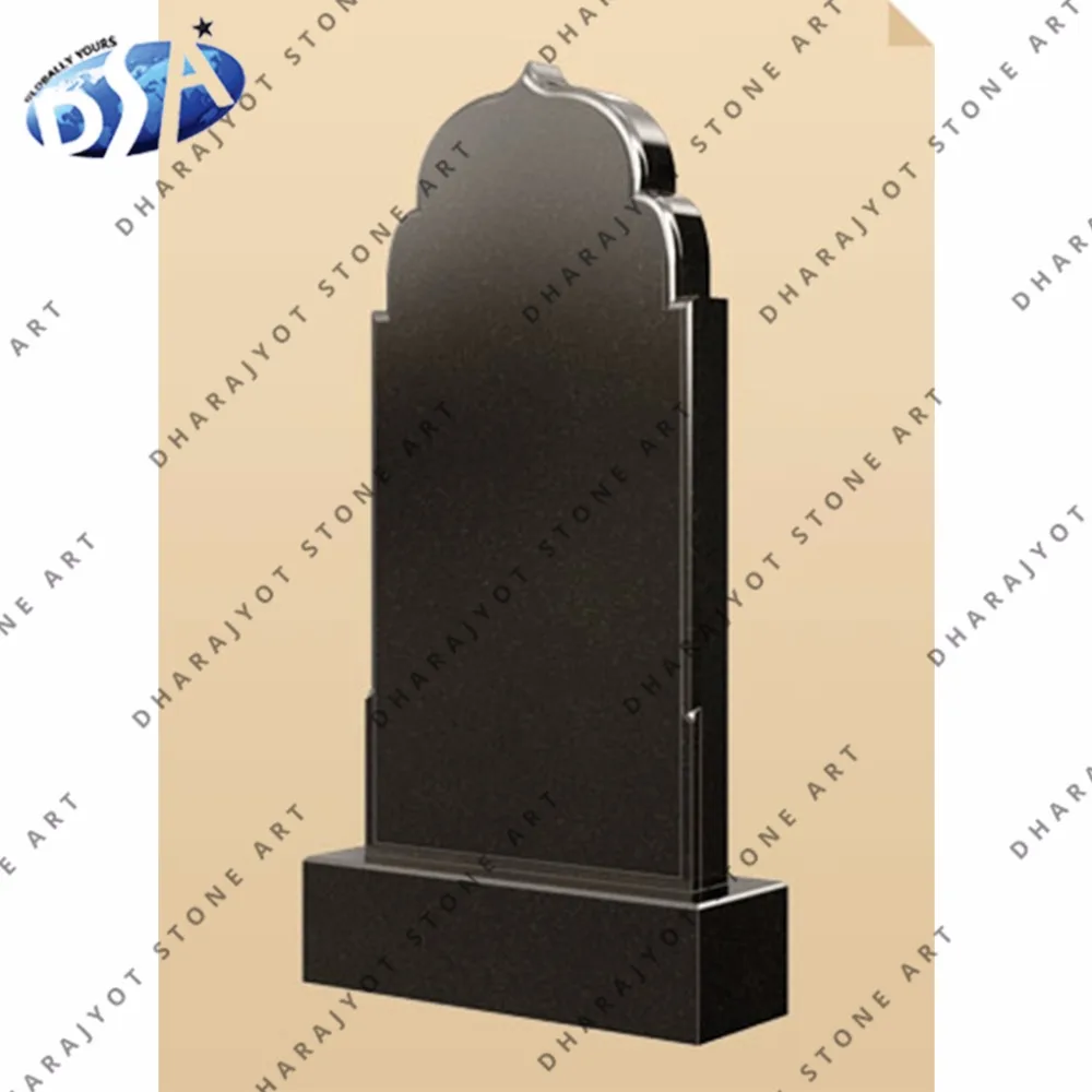 Black Granite Tombstone And Monument Design Simple Headstone For