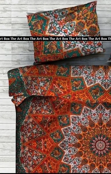 Indian Mandala Queen Size Blanket Quilt Cover Bedspread Bedding Boho Duvet Cover for Home Decor