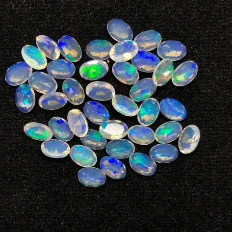 Wholesale Lot Natural Ethiopian Opal 4x6mm Oval Cab Loose Calibrated Gemstone 
