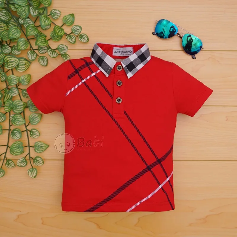 blusa polo estampada