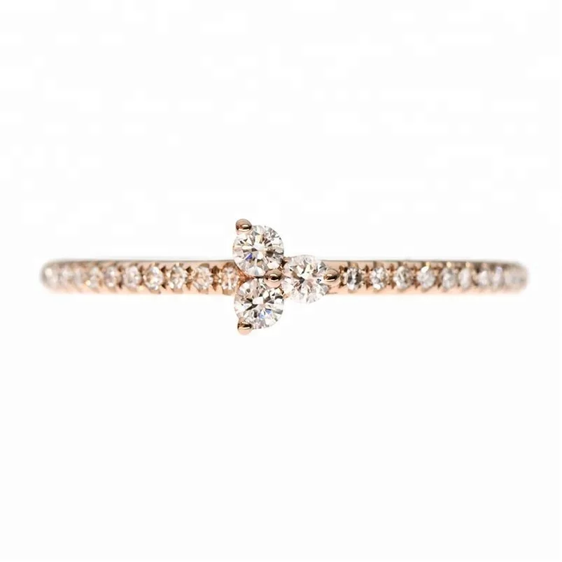 AAA Cubic Zirconia Pure 2 Gram Gold Ring 18k Jewelry Wholesale China