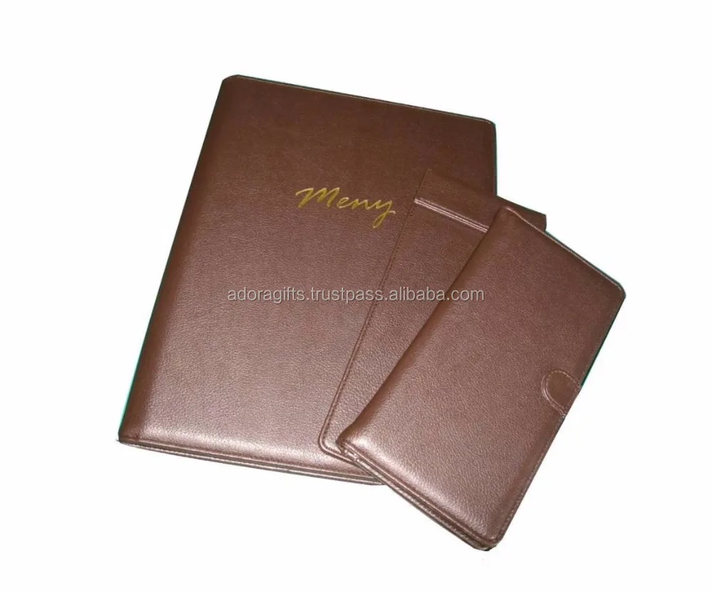 Fast Food Menu Holder / Leather Menu Covers Restaurant / Special Design Hardcover Menu Book Cover