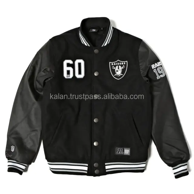 Source Custom leather wool varsity KVJ06 jacket with chenille patches and  embroidery on m.