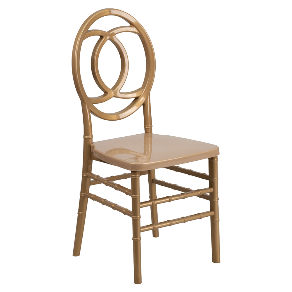 Деревянный cc замок Феникс Бесконечность массажный розовый свадебный золотой обеденный стул