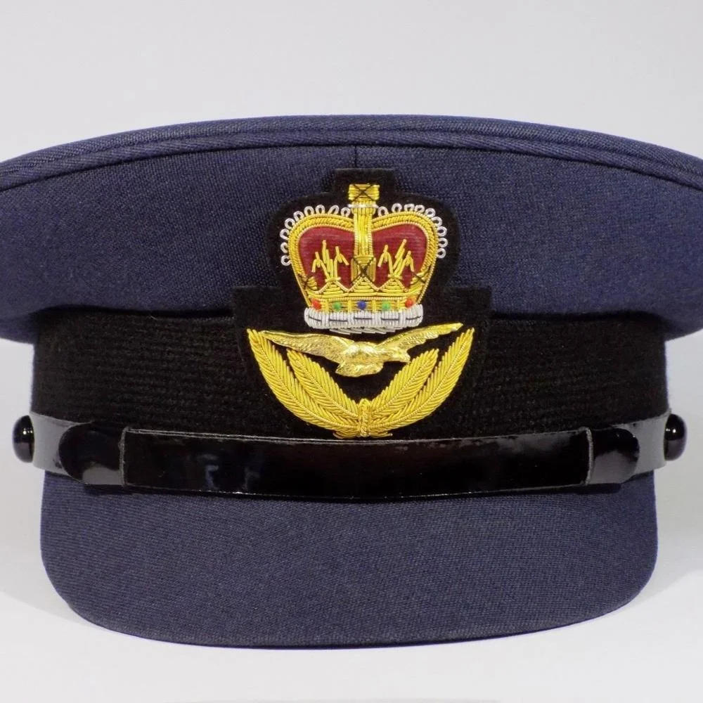 英国空军raf服务礼服帽王后王冠达到顶峰wii 1945 Buy 高品质警官遮阳盖真实再现 皇后皇冠穿军官帽子男士散装 世界战争2官帽子帽仿古设计
