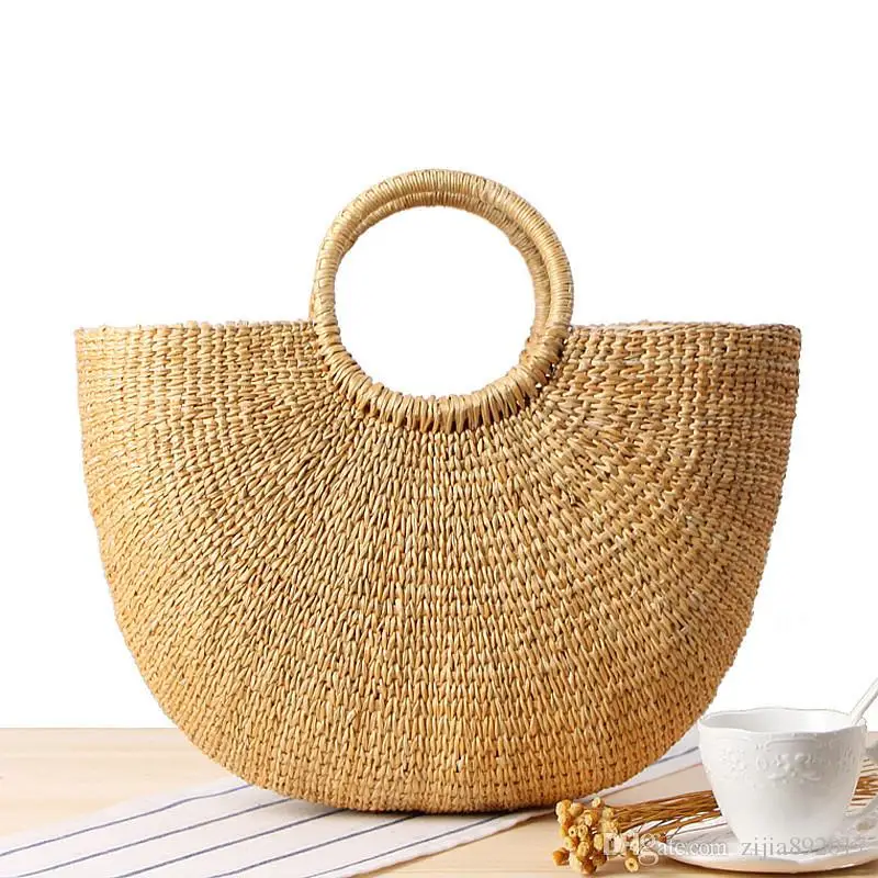 beach rattan bag