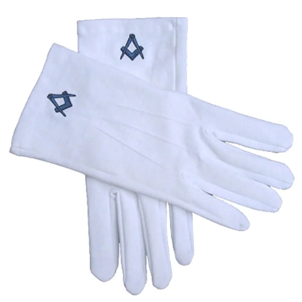 Masonic White Gloves RED Embroidered RA RAM Royal Arch Mason