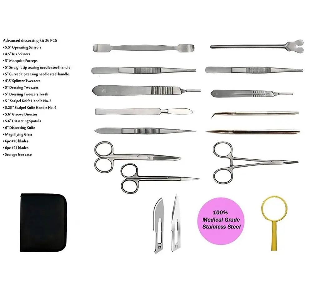 Surgical Instruments Kit With Surgical Scissors Hemostatic Forceps Bp