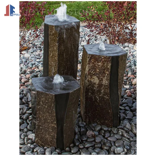 Decorative Basalt Stone Water Features And Fountains Triple Pillar Fountain Buy Basalt Water Features Triple Pillar Fountain Basalt Pillar Fountains Product On Alibaba Com