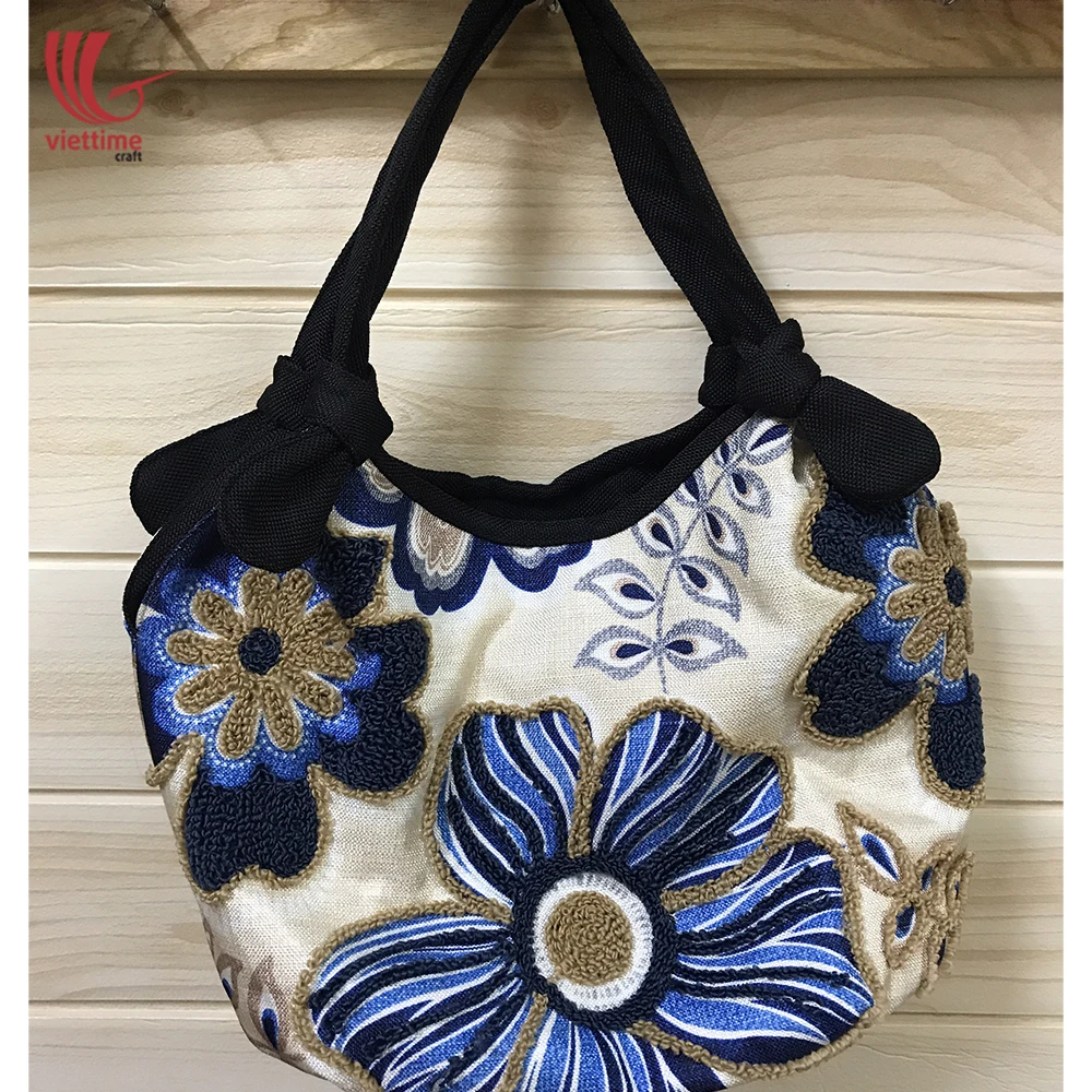 Source Fabric hobo bag for ladies with flower pattern/Women cloth hobo bag/Canvas  hobo bag wholesale on m.