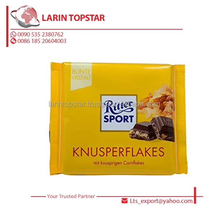 Ritter Sport Chocolate Knusperflakes 100g View Ritter Sport Ritter Sport Product Details From Larin Topstar Gida Ithalat Ihracat Sanayi Ticaret Limited Sirketi On Alibaba Com