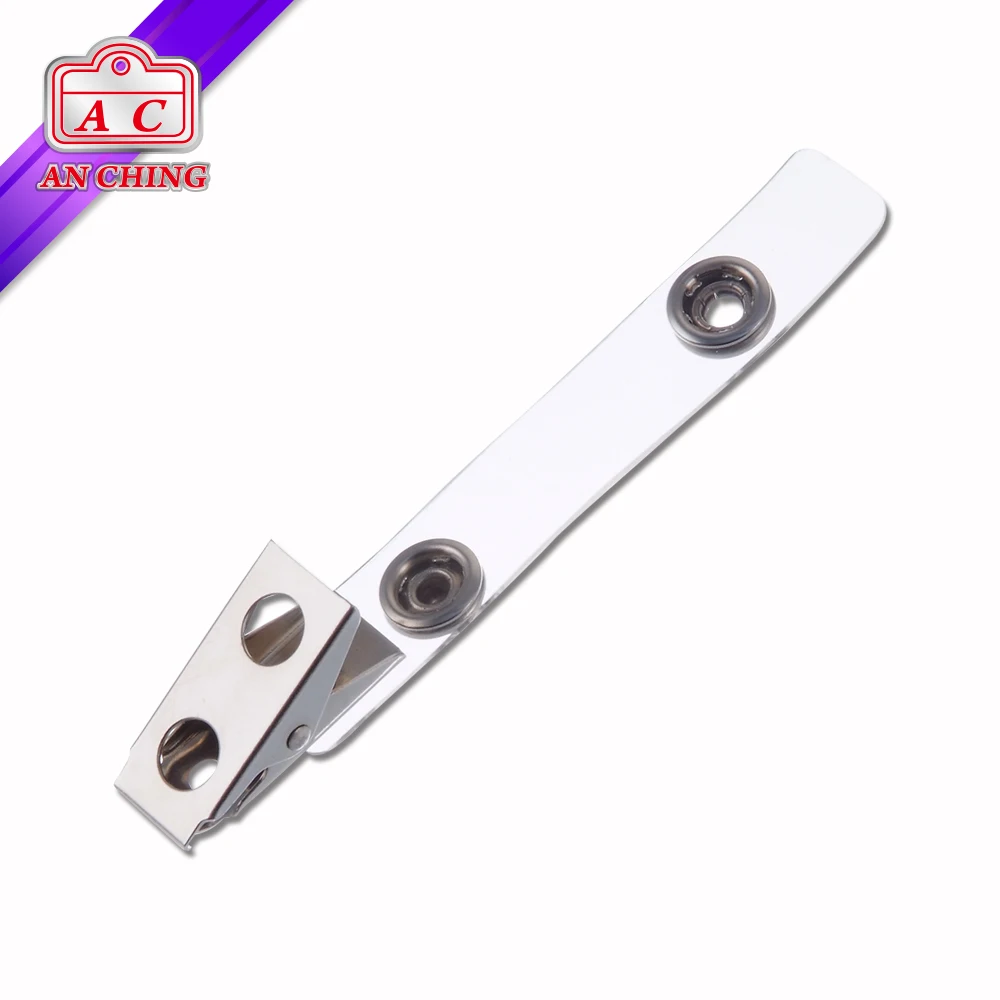 Зажим для бейджа из пластика аллигатора с защитным штифтом