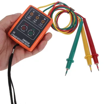 SM852B Tester Indicatore di Sequenza e Rotazione Trifase Rilevatore Controllore Misuratore