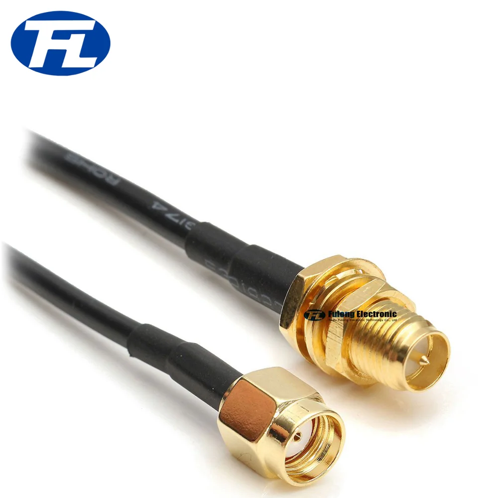 TIMES ® LMR200 RP-SMA Male to N-Male antenna extension cable 1-30 feet for WiFi 
