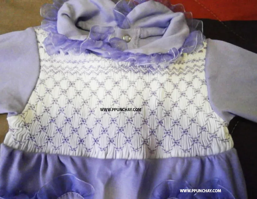 Smock Baby grow в Pima хлопок Ppunchay Перу высокое