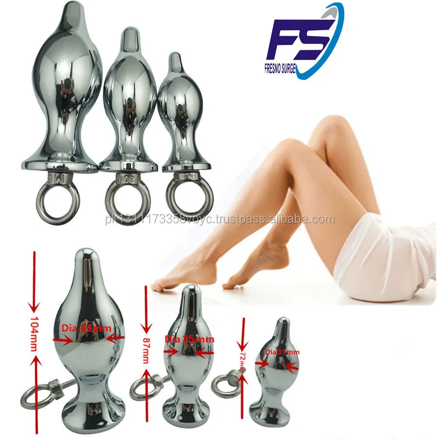 Unisex Butt Toy Plug Anal Insert Stainless Metal Steel G Stimulate Sex Products