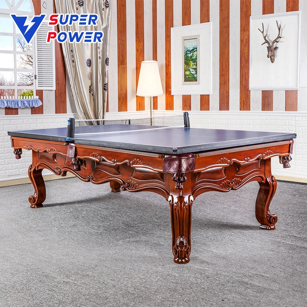 高品質無垢材クラシック彫刻ビリヤード台（ロシア市場向け）| Alibaba.com
