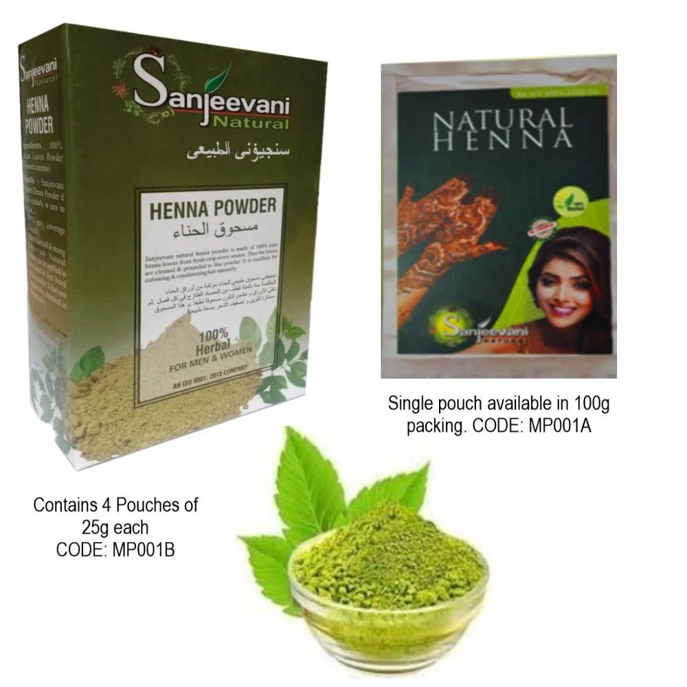 Natural Henna Powder 100 Pure Sanjeevani Natural Semi Permanent