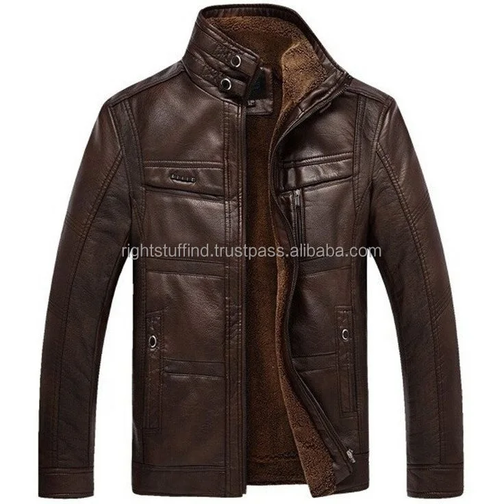 MEN PERFECT STYLE QUILTED REAL LEATHER MOTORBIKE MOTORCYCLE / BIKER JACKET