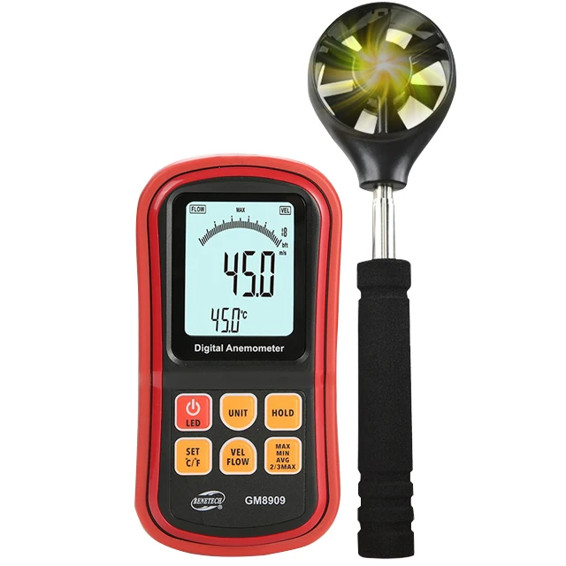 Benetech GM8909 Digital Anemometer Wind Speed and Temperature Tester