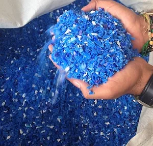 Recycled HDPE Drum and Crate Regrind Plastic Scraps Collected and Processed for Reuse