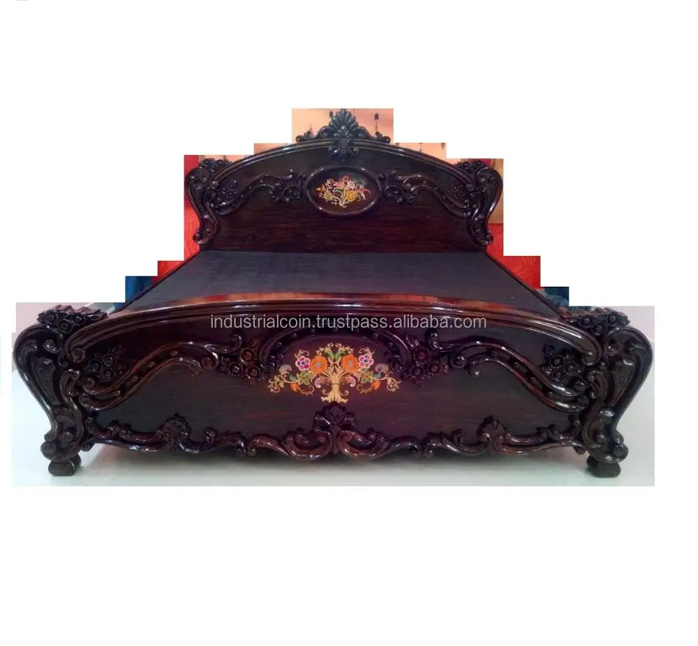 King Size Antique Designed Wooden Bed Furniture Buy Double Bed Wooden Double Bed Antique Double Bed Furniture Product On Alibaba Com