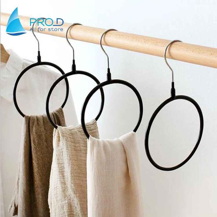 Purple Useful and Practical Multifunction Soft Scarf Tie Rack Hanger Closet Protect Rack Delicate Scarves Rack 25cm 