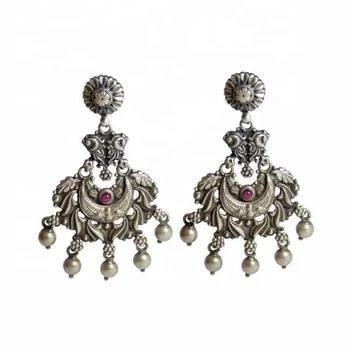 Silver Jewelry Wholesale 925 Sterling Silver Earrings Indian Jewelry 925 Solid Handmade Wholesale Earrings Exporters & Suppliers