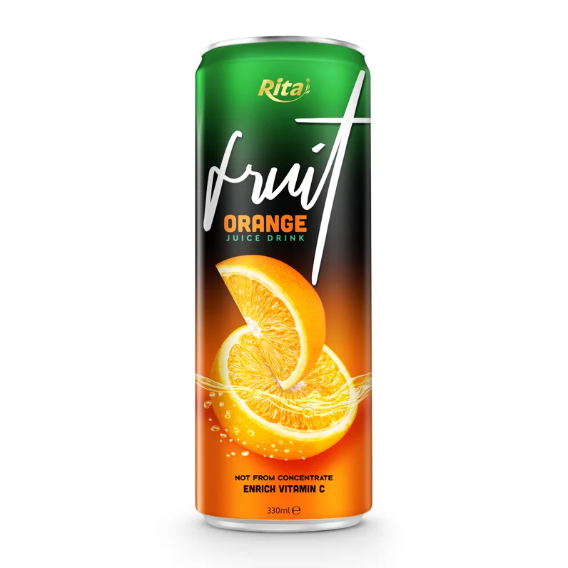 natural fruit juice rita orange juice drink in can 330ml - buy