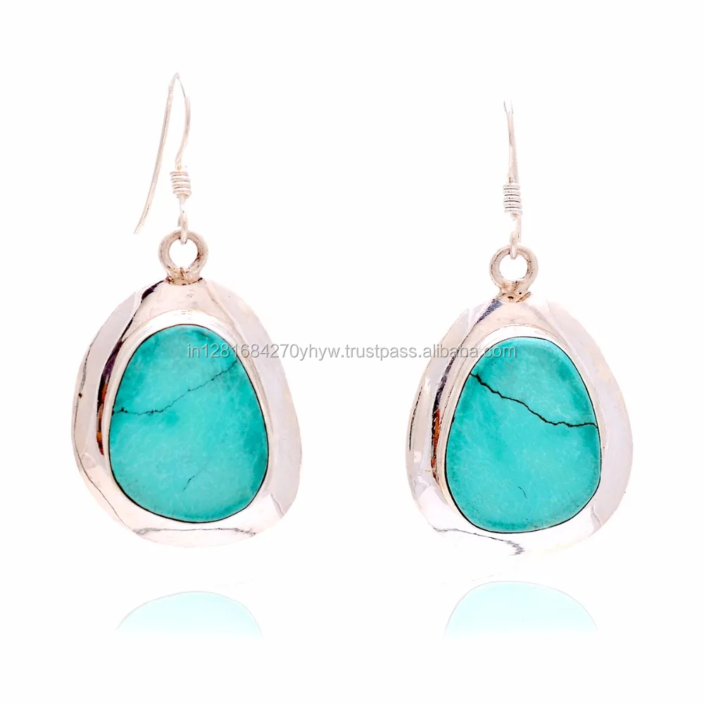 Birthstone Handmade Jewelry Turquoise Gemstone Jewelry Stone Earrings Turquoise Earrings Gemstone Earrings Turquoise Stone Earrings