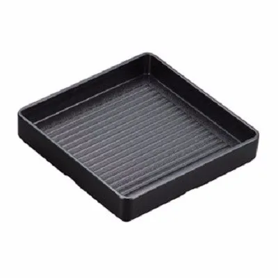 Wholesale BPA Free Dishwasher Safe Melamine Black Plate Shabu Shabu for Japanese Restaurant