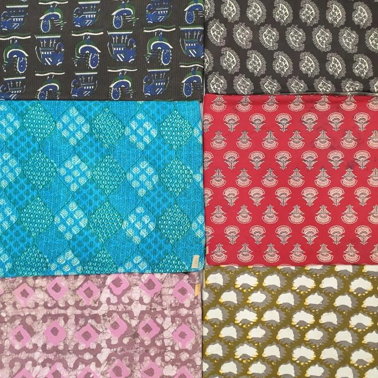 
100% чистая хлопковая ткань, индийская ткань для одежды ручной работы с блочным принтом, ткань для изготовления ткани 